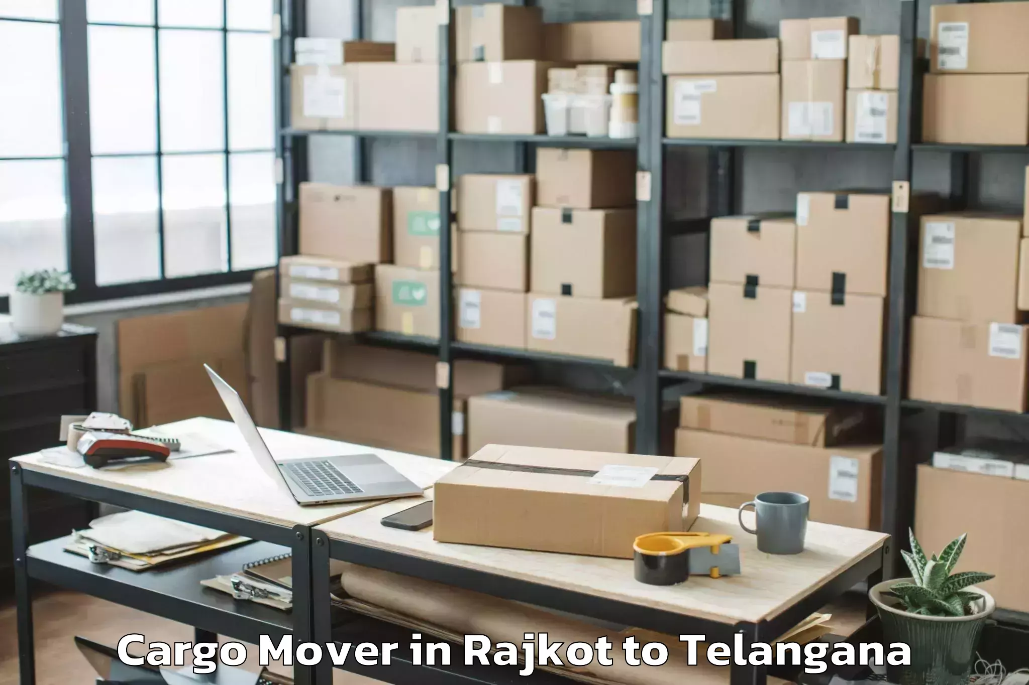 Hassle-Free Rajkot to Mutharam Manthani Cargo Mover